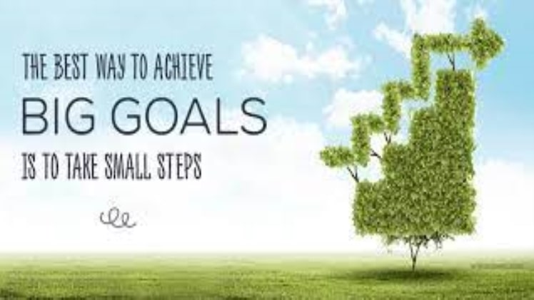 Setting small goals to achieve the big ones.